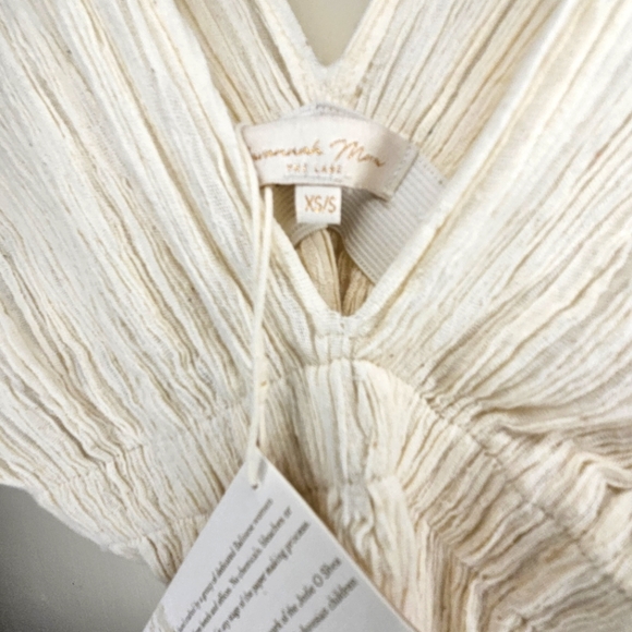 Savannah Morrow organic cotton maxi ivory dress NWT XS/S - Picture 3 of 8